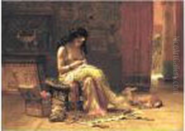 The Seamstress Oil Painting by Frederick Arthur Bridgman