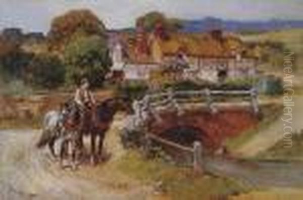 Le Vieux Pont, Normandie Oil Painting by Frederick Arthur Bridgman