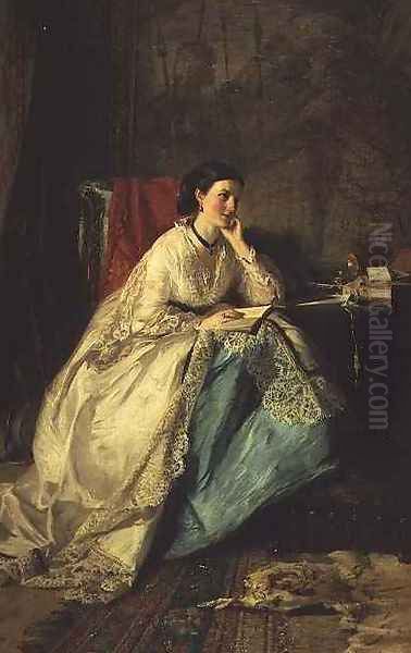 Lady Shand Oil Painting by Robert Herdman