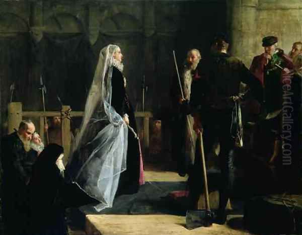 Execution of Mary 1542-87 Queen of Scots Oil Painting by Robert Herdman