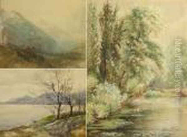 Rhineland Valley Oil Painting by Henry Bright