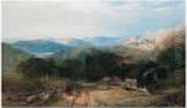 A View Of Perthshire Oil Painting by Henry Bright