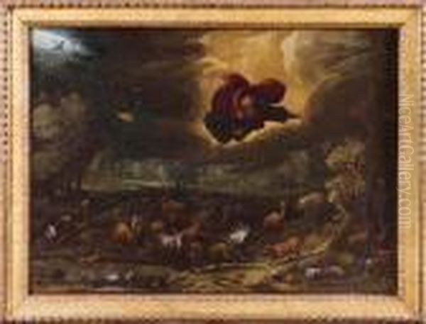 Scena Dal Diluvio Universale Oil Painting by Paul Bril