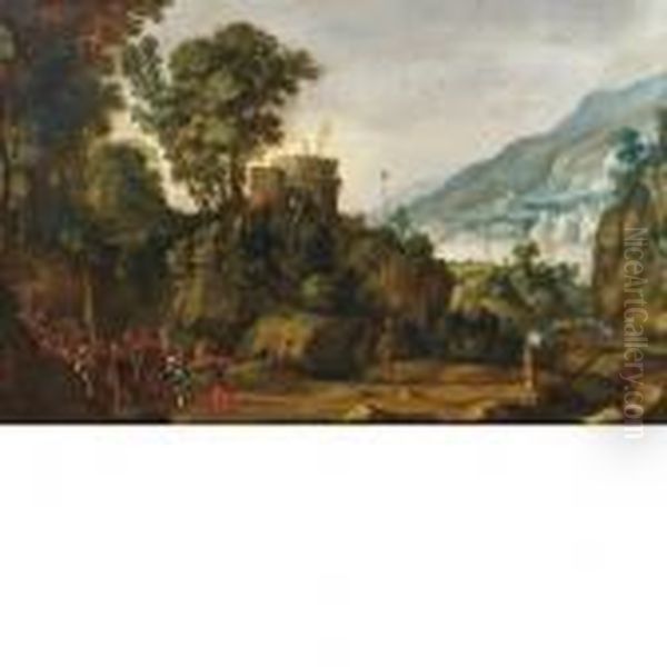 Paesaggio Con Un Episodio Del Guglielmo Tell Oil Painting by Paul Bril