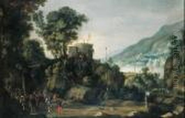 Paesaggio Con Un Episodio Del Guglielmo Tell Oil Painting by Paul Bril