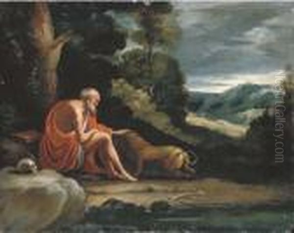 Saint Jerome In The Wilderness Oil Painting by Paul Bril