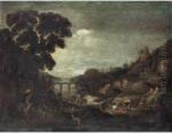 Landscape With The Conversion Of Saul Oil Painting by Paul Bril