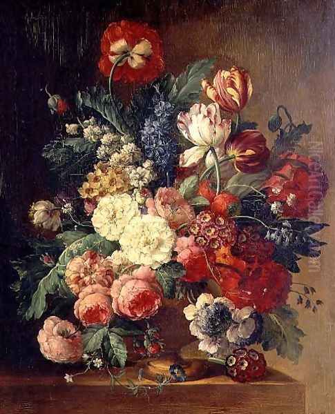 Still Life of Flowers in a Vase Oil Painting by Jan Van Huysum