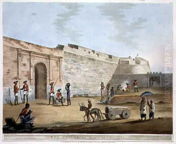 The Mysore Gate at Bangalore Oil Painting by Hunter, Lieutenant James