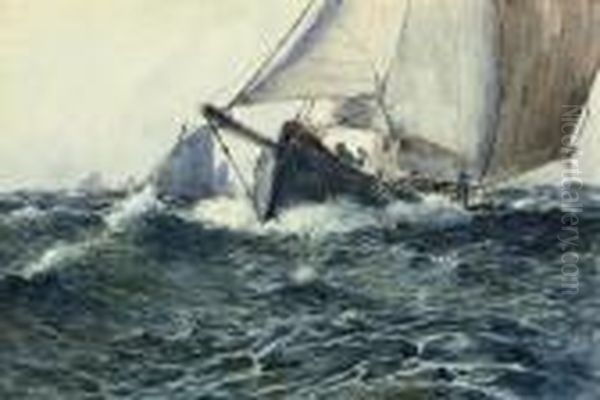 In Our Wake Oil Painting by Arthur John Trevor Briscoe