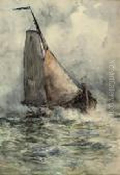 In The Zuyder Zee Oil Painting by Arthur John Trevor Briscoe