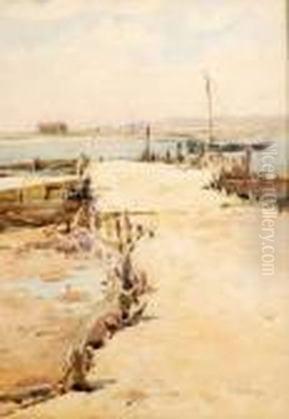 View At Walberswick Oil Painting by Arthur John Trevor Briscoe