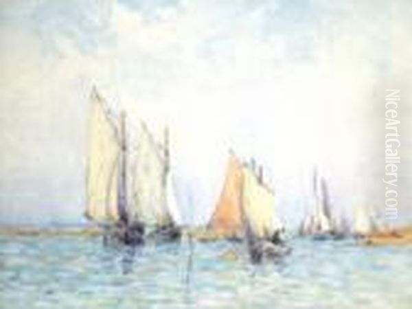 Sunday Sailing, Chichester Harbour Oil Painting by Arthur John Trevor Briscoe