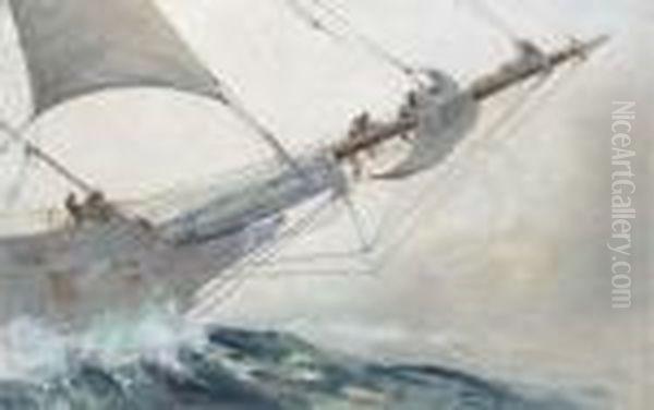 The Bowsprit Oil Painting by Arthur John Trevor Briscoe