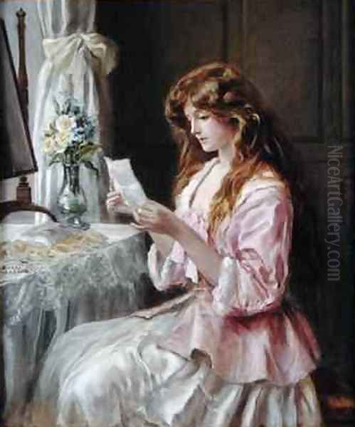 The Love Letter Oil Painting by Nina Hardy