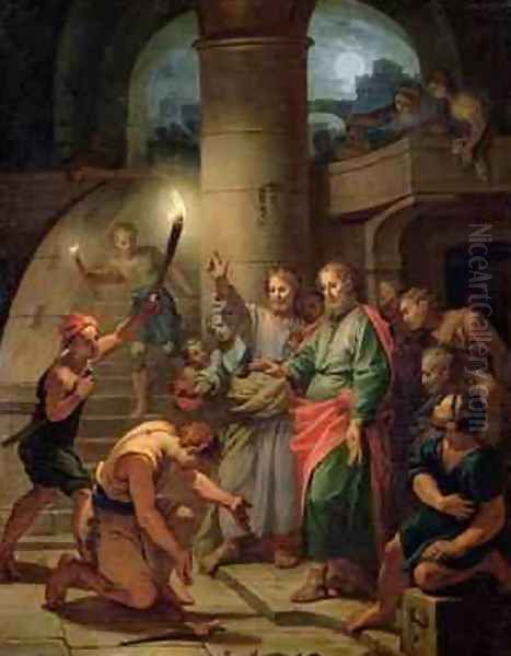 The Deliverance of St Paul and St Barnabas Oil Painting by Claude-Guy Halle