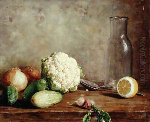 Still Life with Cauliflower 2 Oil Painting by Alfred Hirv