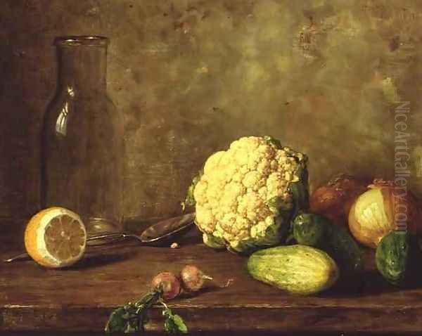 Still Life with Cauliflower Oil Painting by Alfred Hirv