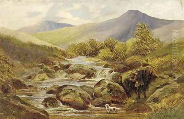 In the Highlands Oil Painting by H.D. Hillier