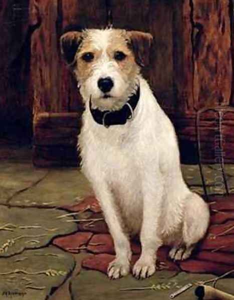 Portrait of Terrier Oil Painting by John Rabone Harvey