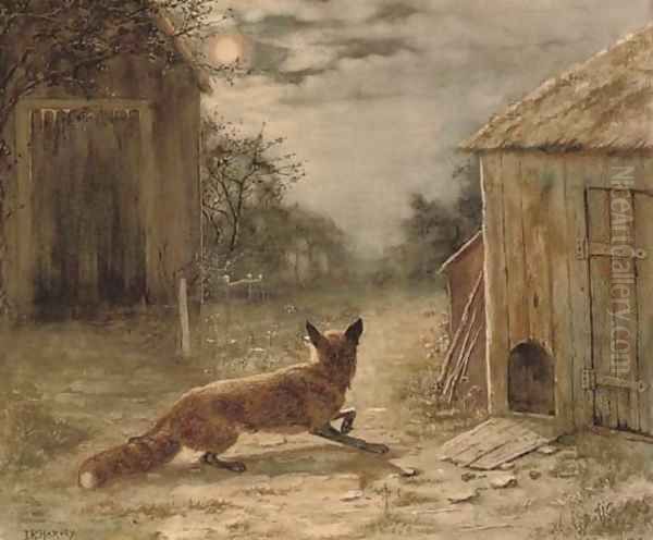 A nocturnal visitor Oil Painting by John Rabone Harvey