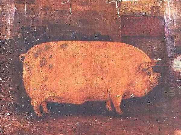 The Prize Pig Jumbo II Oil Painting by William Henderson