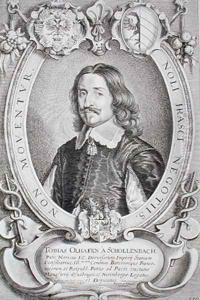 Tobias Oelhafen van Schollenbach 1601-66 Oil Painting by Anselmus van Hulle