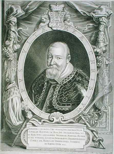 John George I 1585-1656 Elector of Saxony Oil Painting by Anselmus van Hulle