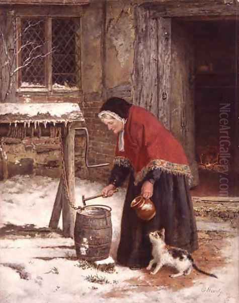 A Winters Morn Oil Painting by George Hardy