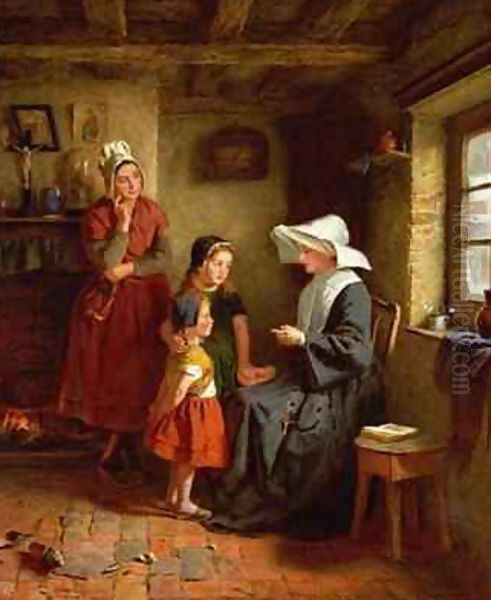 Early Teaching Oil Painting by George Hardy