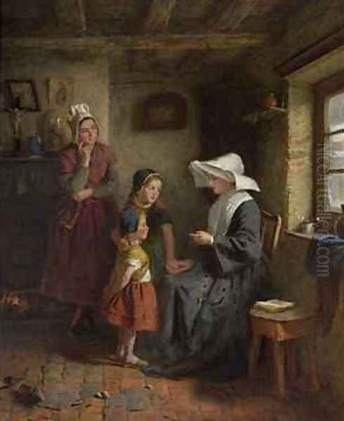 Early Teaching 2 Oil Painting by George Hardy