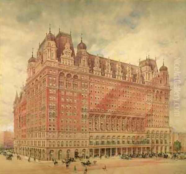 The Waldorf Astoria Hotel Oil Painting by Hughson Hawley