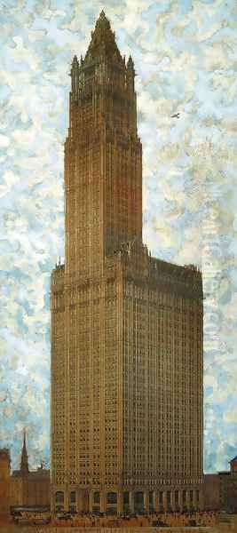 Woolworth Building, New York Oil Painting by Hughson Hawley