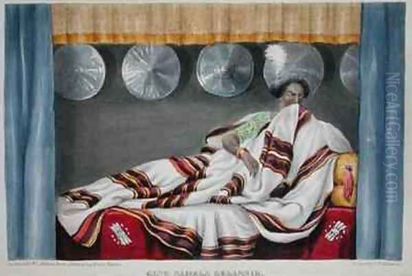 King Sahela Selassie from The Highlands of Aethiopia Oil Painting by William Cornwallis Harris