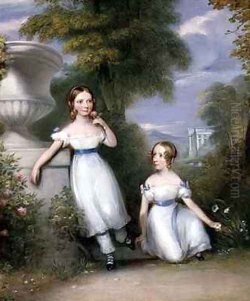 Children of John Blake Oil Painting by J.P. Haverty