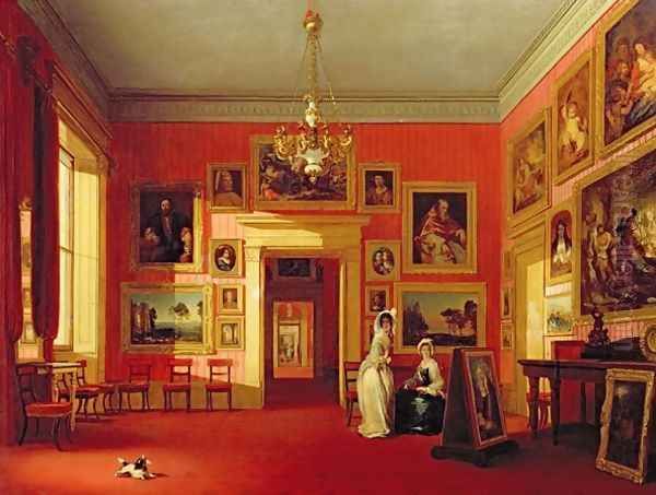 Lord Northwicks Picture Gallery at Thirlestaine House Oil Painting by Robert Huskisson