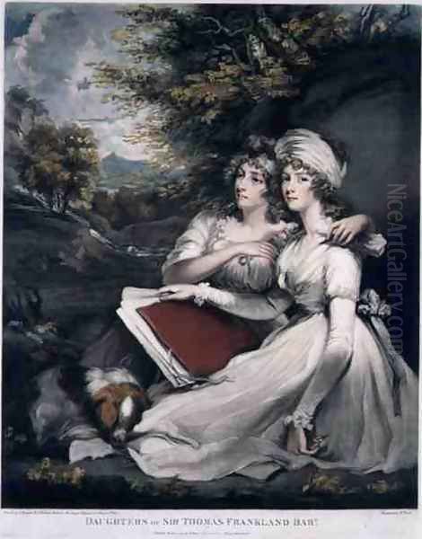 The Daughters of Sir Thomas Frankland Bart Oil Painting by John Hoppner