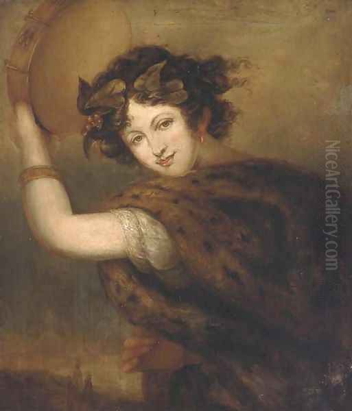 A bacchanalian muse Oil Painting by John Hoppner