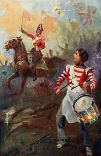 Keep it up said the Chief I shall not forget it frontispiece from Grant the Grenadier Oil Painting by Captain Edward Henry Handley-Read