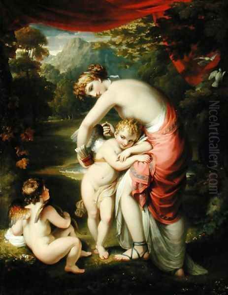 Venus and Cupid Oil Painting by Henry Howard