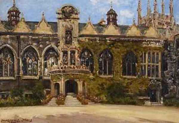 Oriel College Oil Painting by J. Edward Homerville Hague