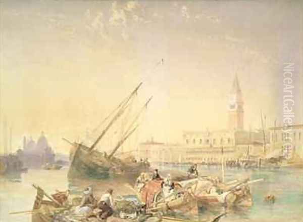 The Grand Canal Venice Oil Painting by James Duffield Harding