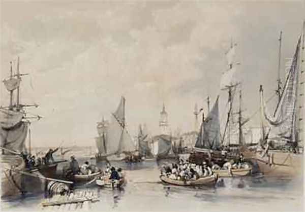 The Port of London Oil Painting by James Duffield Harding