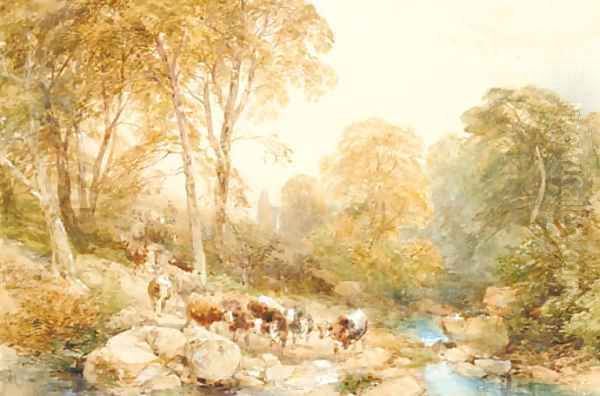 Bolton Abbey and woods Oil Painting by James Duffield Harding