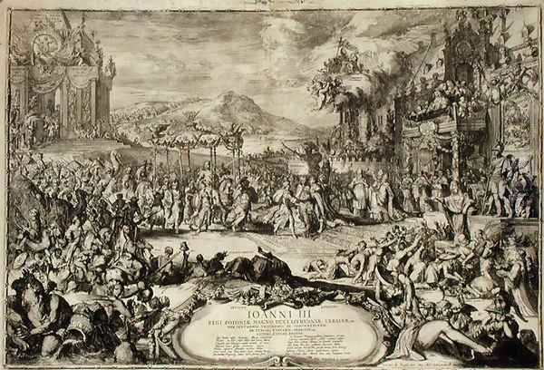 Coronation Entry of John III 1629-96 into Poland Oil Painting by Romeyn de Hooghe