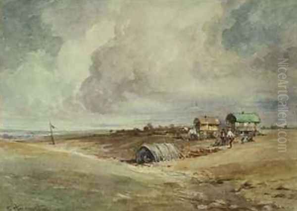 Gypsies Camping Oil Painting by Charles Harrington