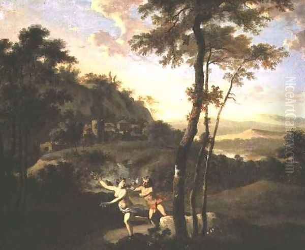 Apollo and Daphne Oil Painting by Gerard Hoet