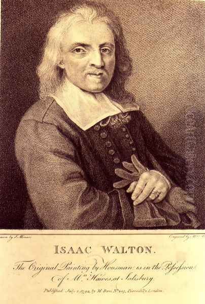 Portrait of Isaac Walton 1593-1683 Oil Painting by Jacob Huysmans