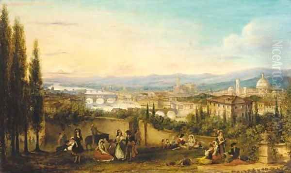 Florence from the Piazzale Michelangelo Oil Painting by Richard Bankes Harraden