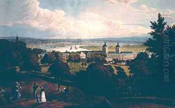 A View of London Taken from Greenwich Park Oil Painting by Robert the Elder Havell